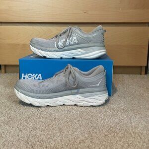 Hoka Bondi 7 Men's 10.5 Regular Width Harbor Mist/White